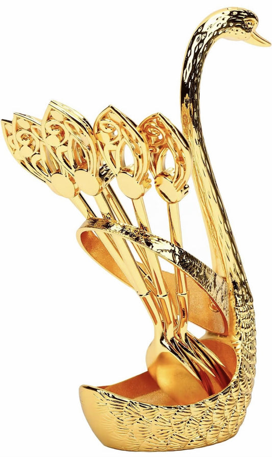 Kozy Cup Luxury Tea & Dessert Spoon Set – Gold & Silver