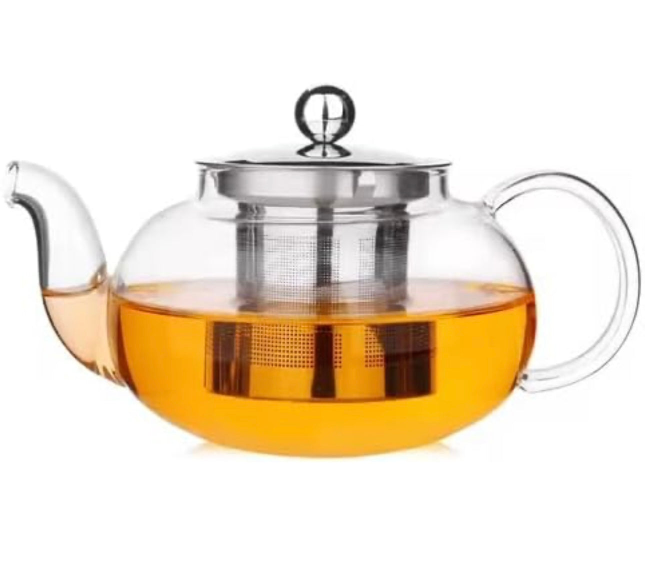 KozyCup Glass Teapot 1000ml with Infuser – Heat Resistant Borosilicate Glass Teapot