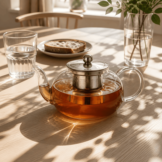 KozyCup Glass Teapot 600ml – Heat Resistant Borosilicate Glass Teapot with Infuser