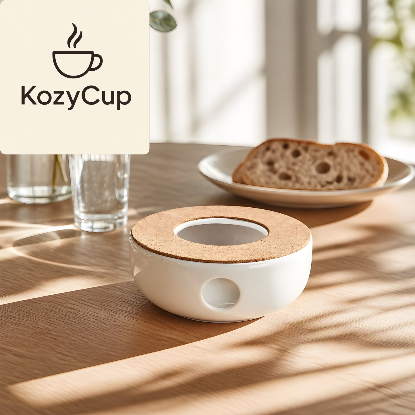 KozyCup Ceramic Tea Warmer – Candle Heated Teapot Warmer