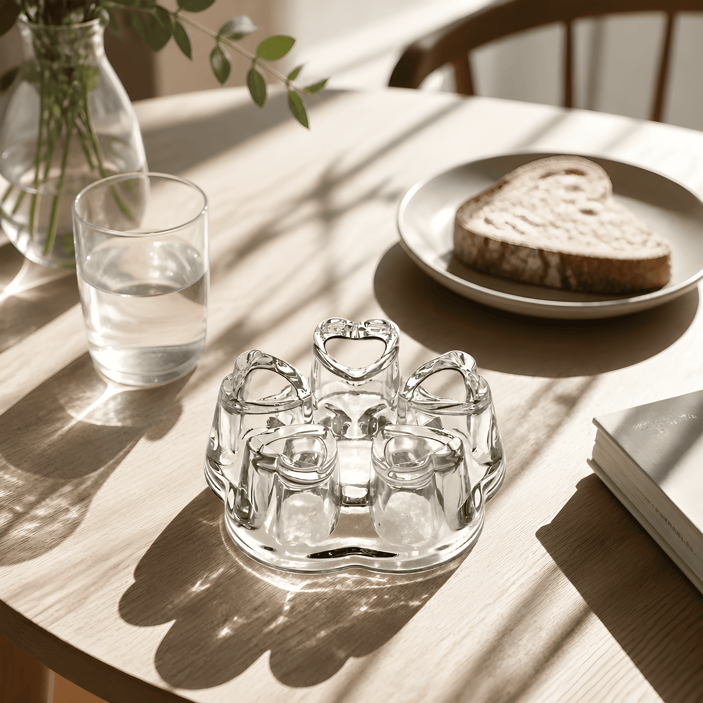 KozyCup Heart Glass Tea Warmer – Candle Heated Teapot Warmer