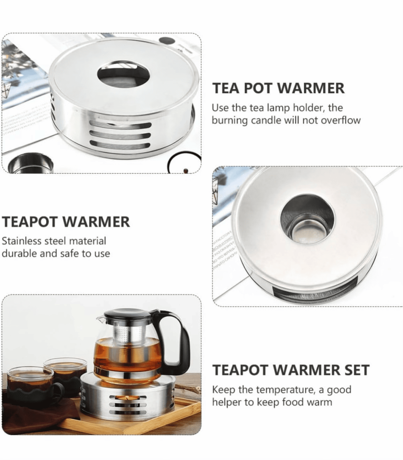 Kozy Cup Stainless Steel Tea Pot Warmer