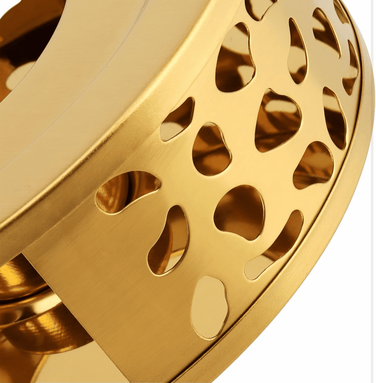 KozyCup Round Gold Tea Warmer – Candle Heated Teapot Warmer