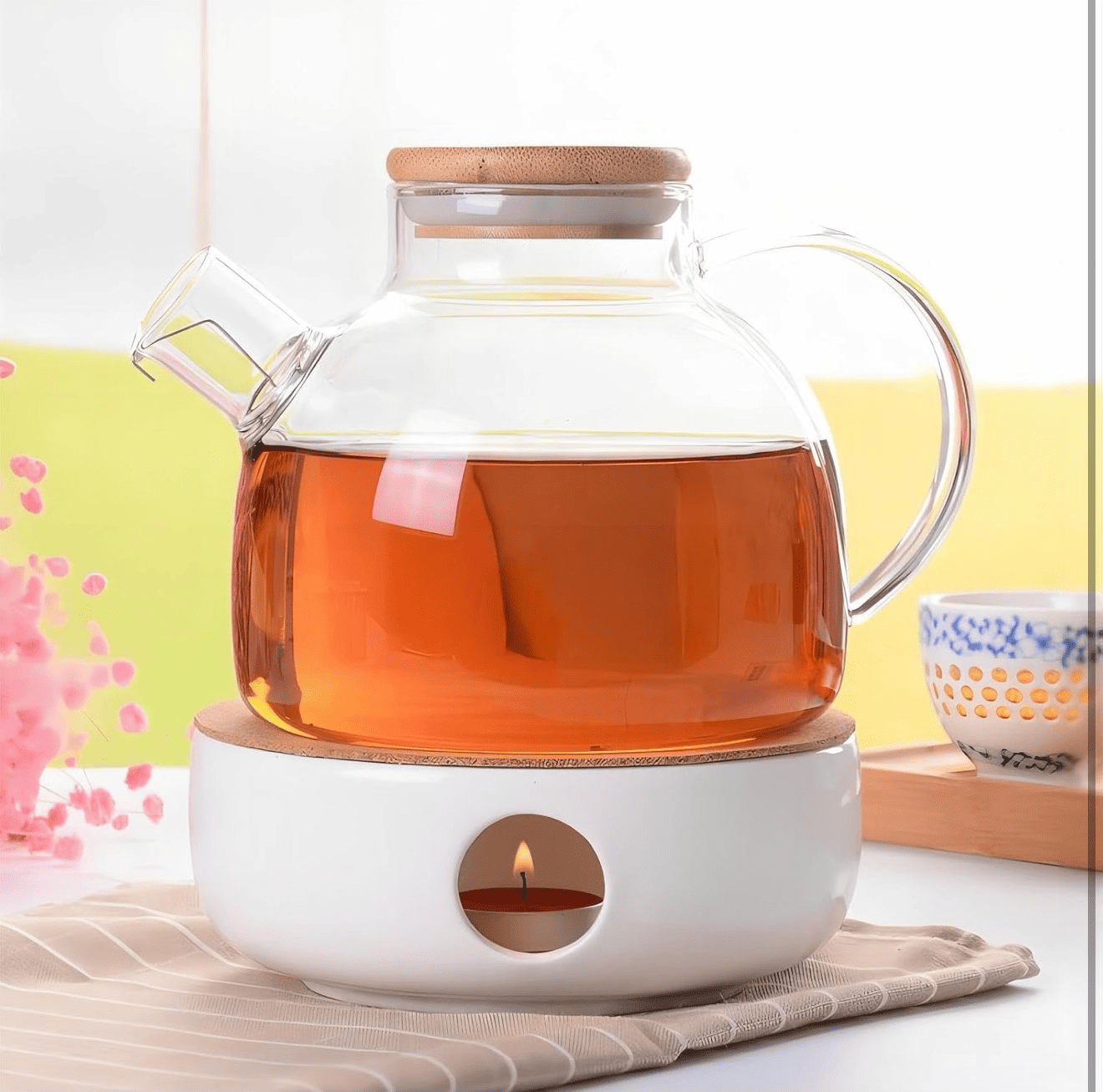 KozyCup Ceramic Tea Warmer – Candle Heated Teapot Warmer