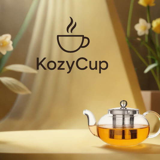 KozyCup Glass Teapot 600ml – Heat Resistant Borosilicate Glass Teapot with Infuser